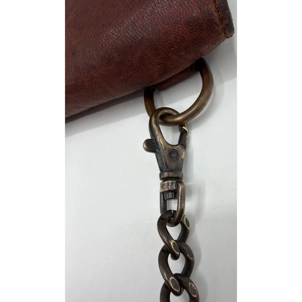 Vintage Will Leather Goods Envelope Clutch w/removable Chain Shoulder Strap.